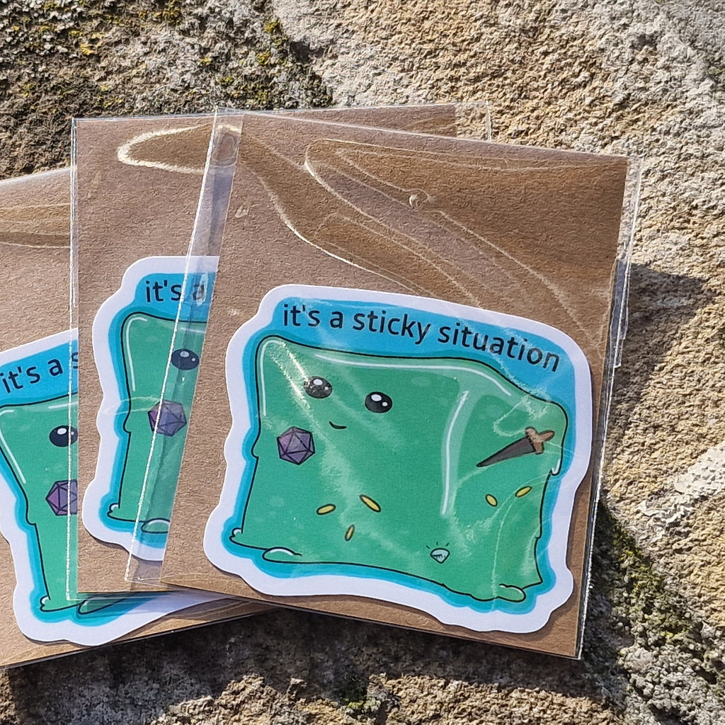 Sticker – It's a Sticky Situation (Gelatinous Cube)