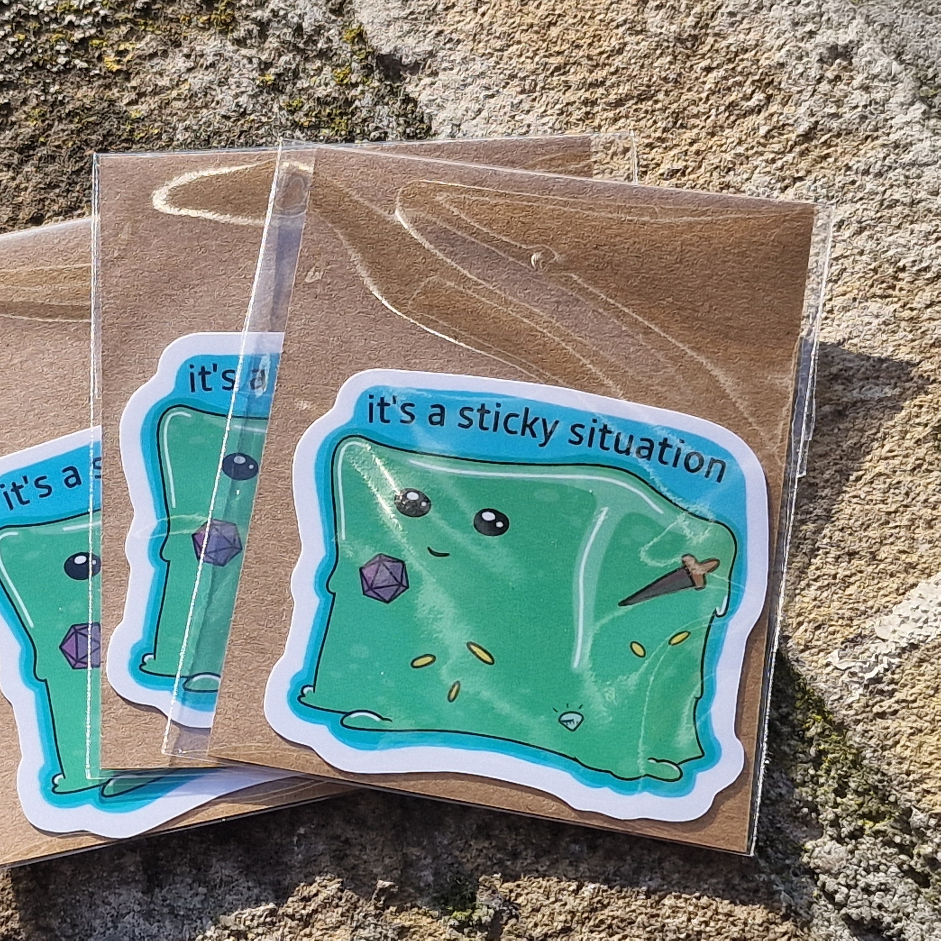 Sticker – It's a Sticky Situation (Gelatinous Cube)