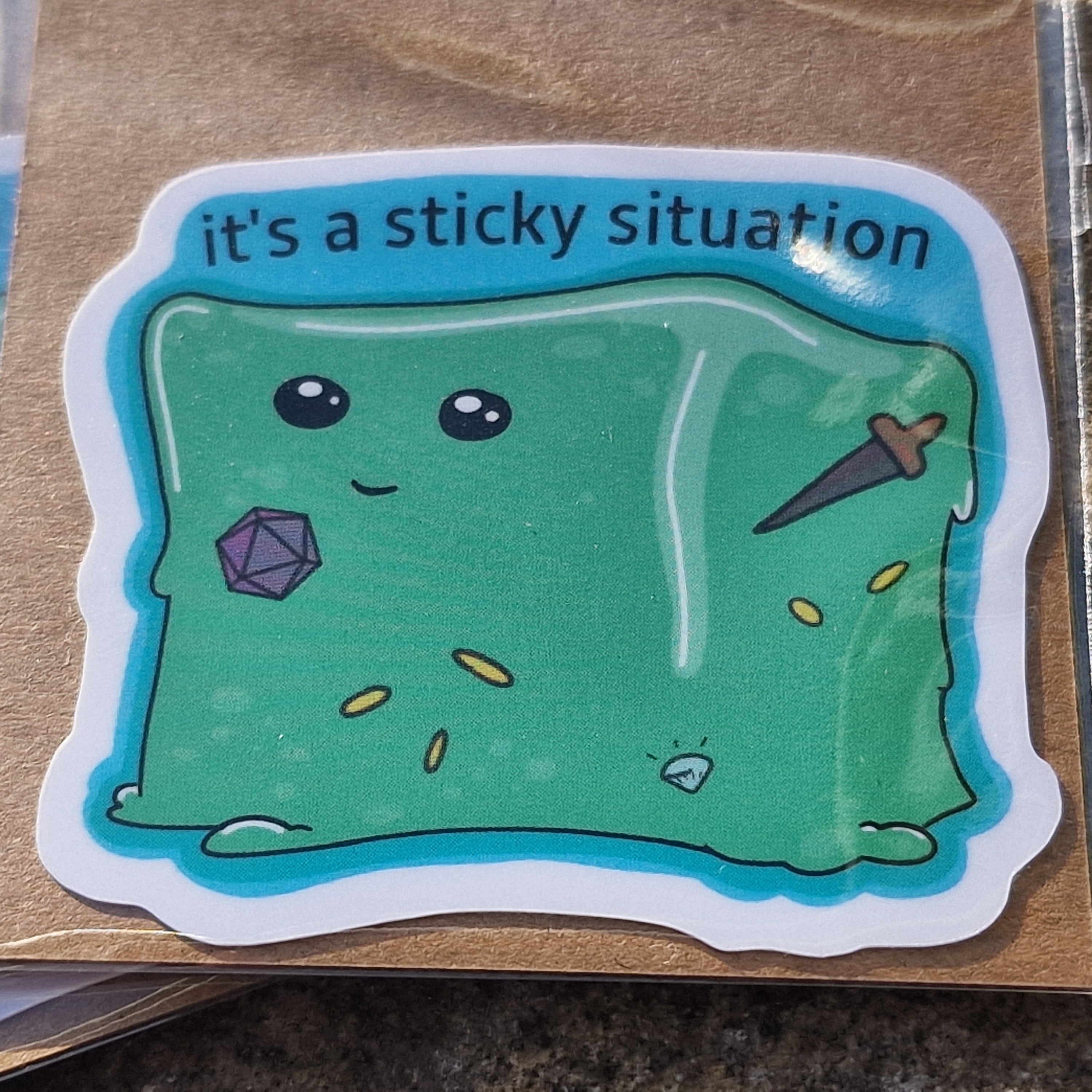 Sticker – It's a Sticky Situation (Gelatinous Cube)