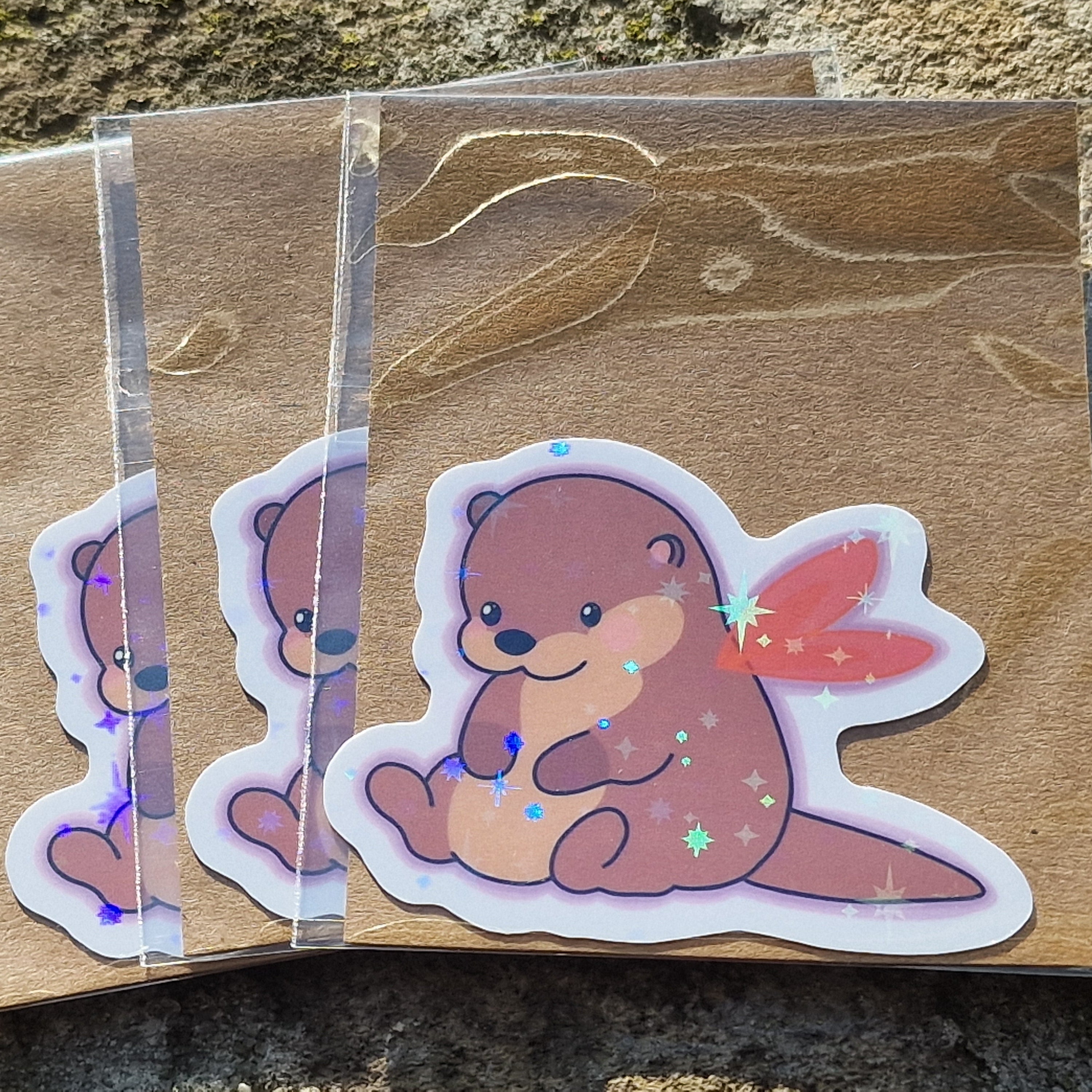 Holografische Sticker – Fairy Otter
