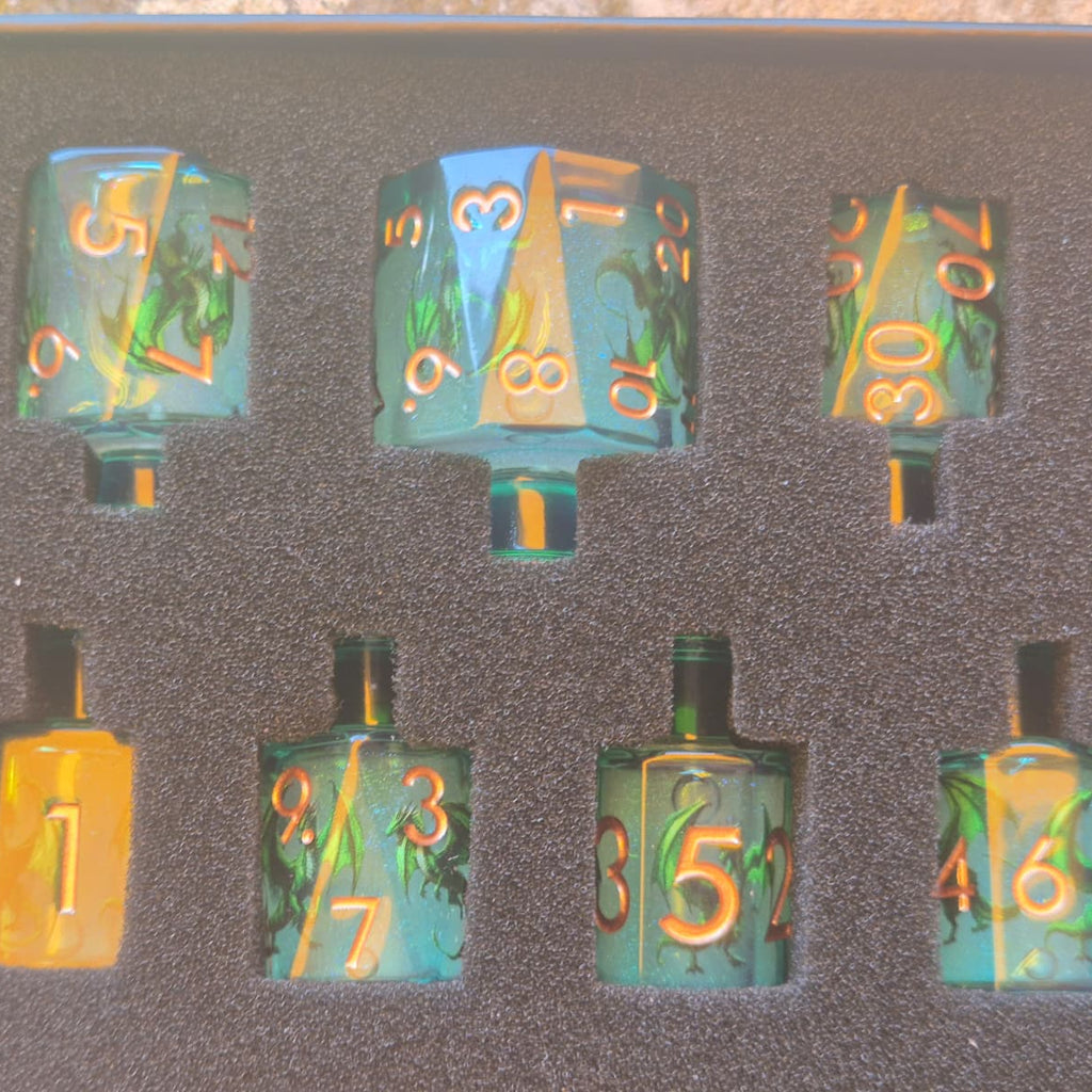 Potion Dice: Jade Elixir – Liquid Core Dobbelstenenset