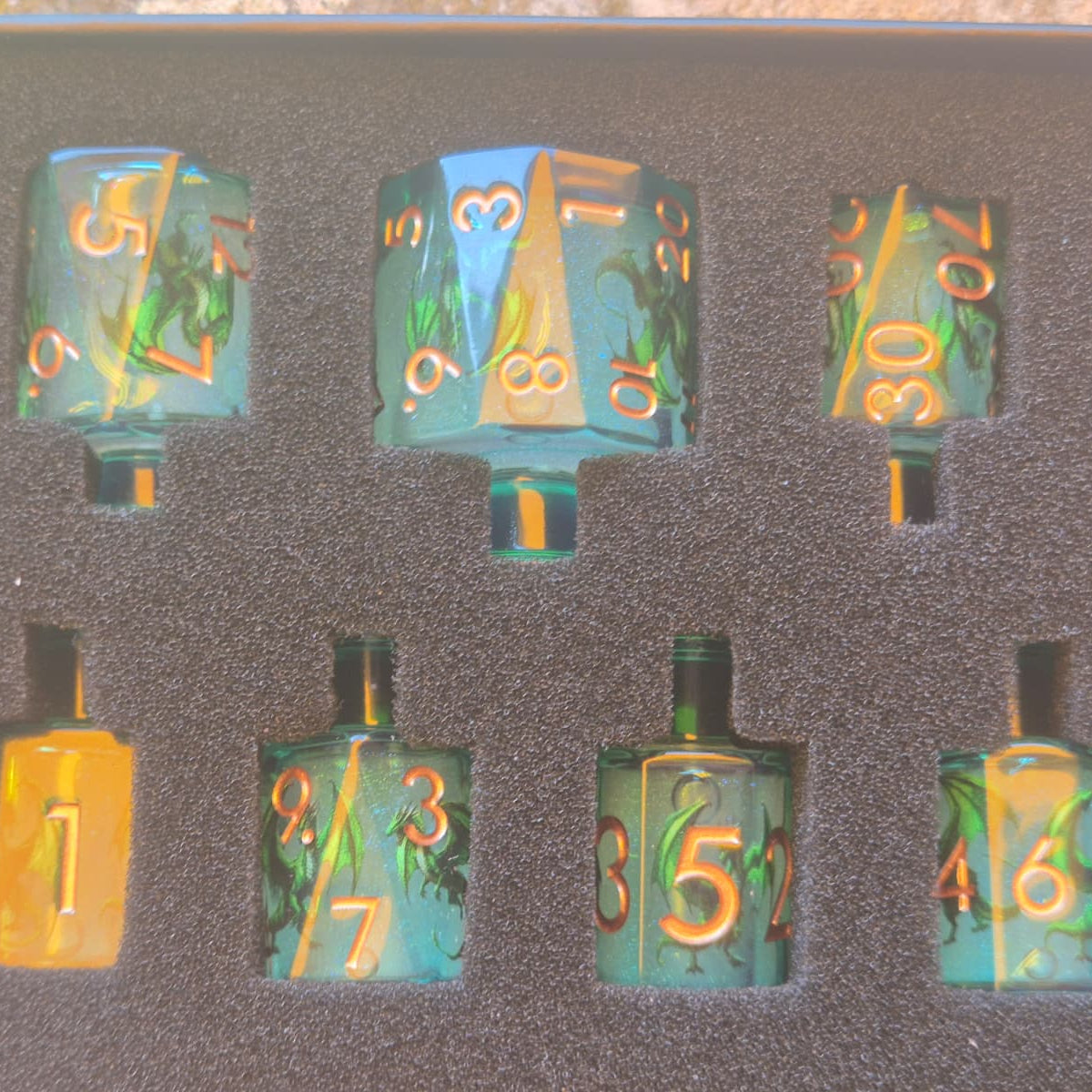 Potion Dice: Jade Elixir – Liquid Core Dobbelstenenset