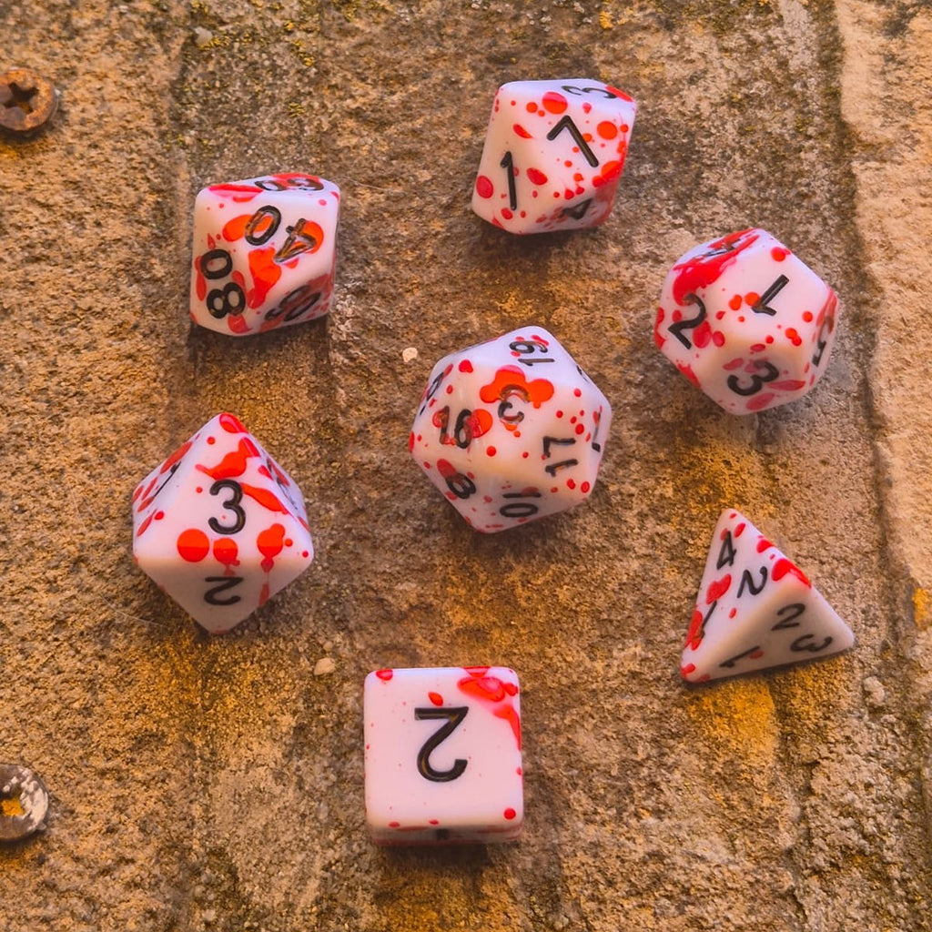 Dice Blood Splatter – Dobbelstenenset