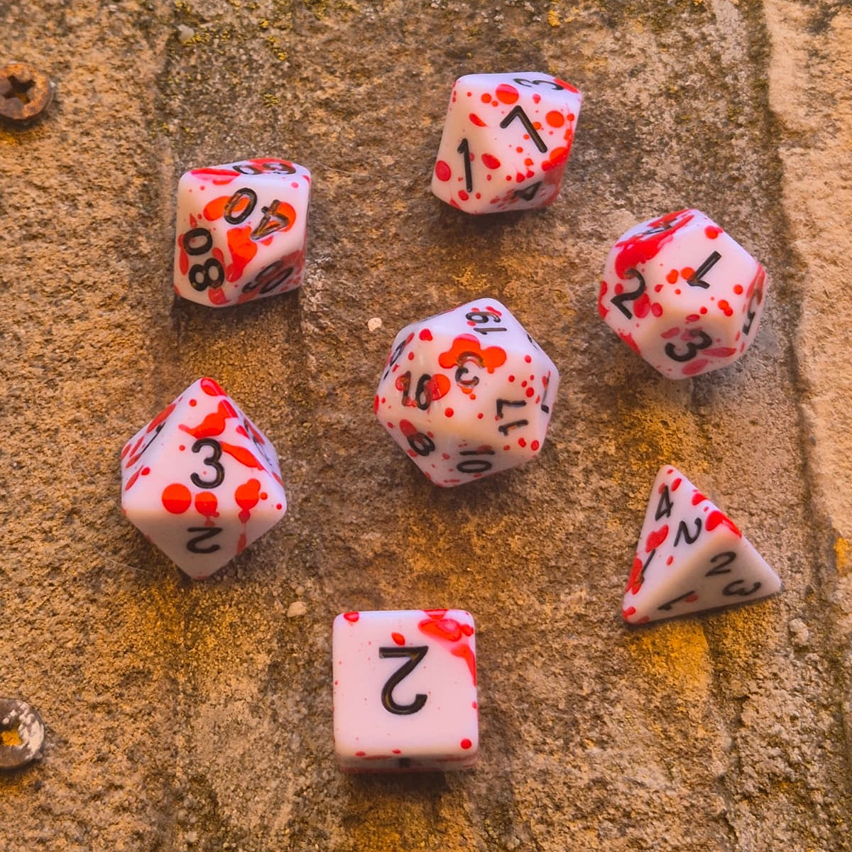 Dice Blood Splatter – Dobbelstenenset