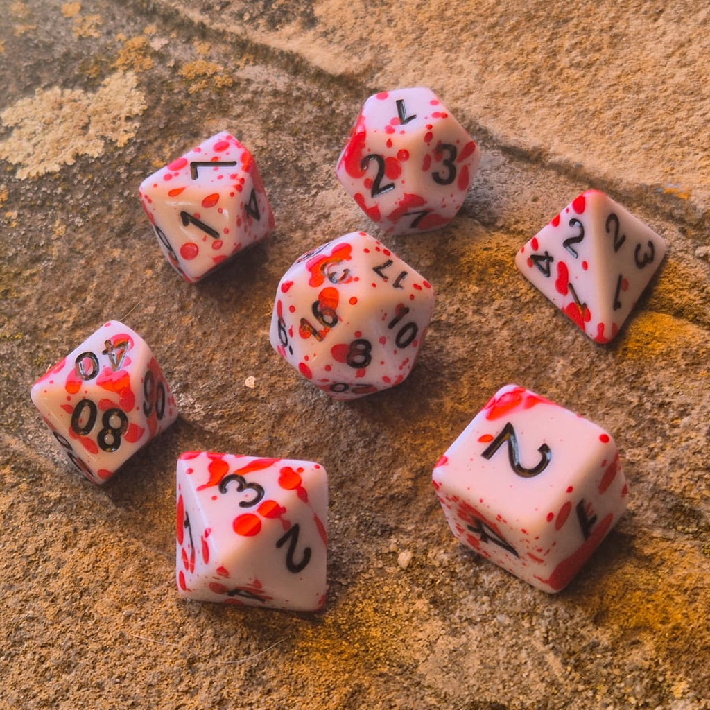 Dice Blood Splatter – Dobbelstenenset