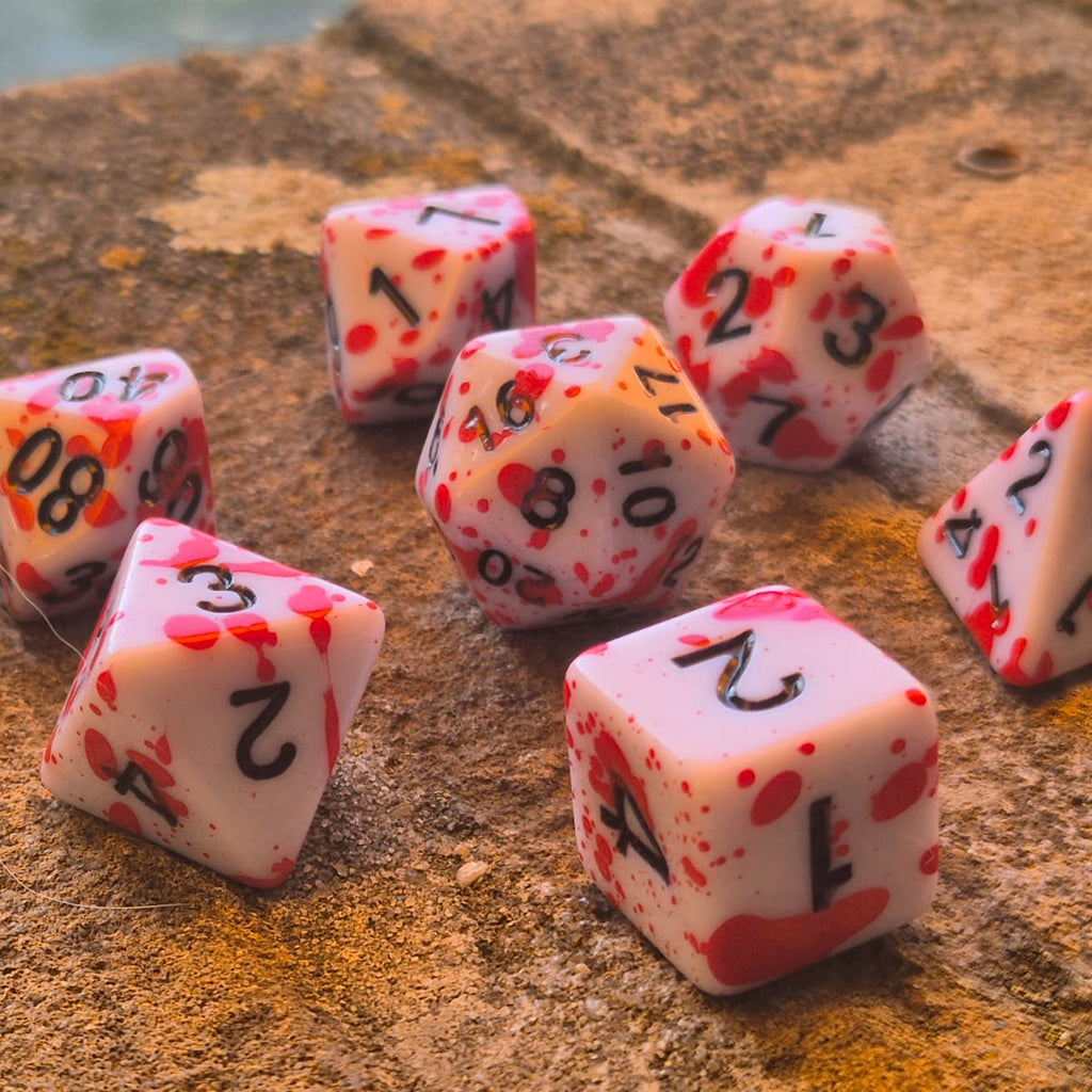 Dice Blood Splatter – Dobbelstenenset