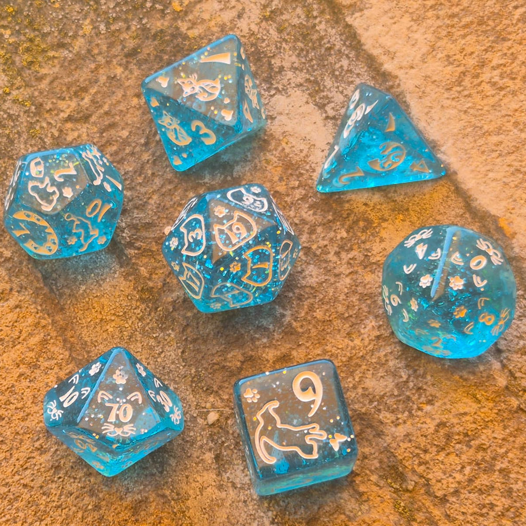 Dice: Celestial Cats – Dobbelstenenset