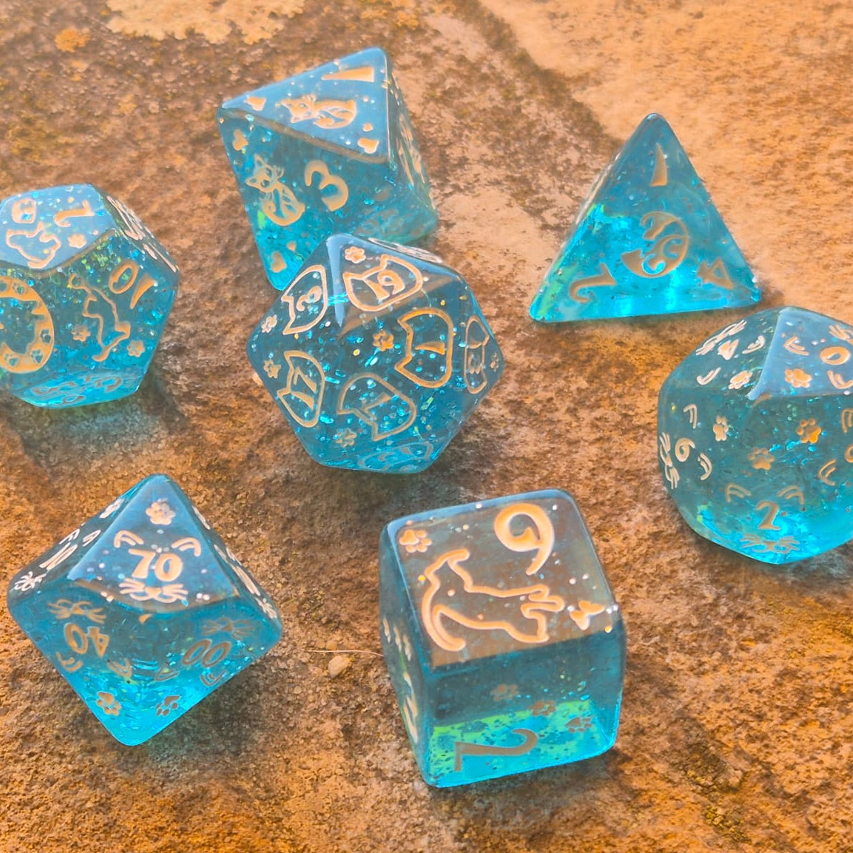 Dice: Celestial Cats – Dobbelstenenset