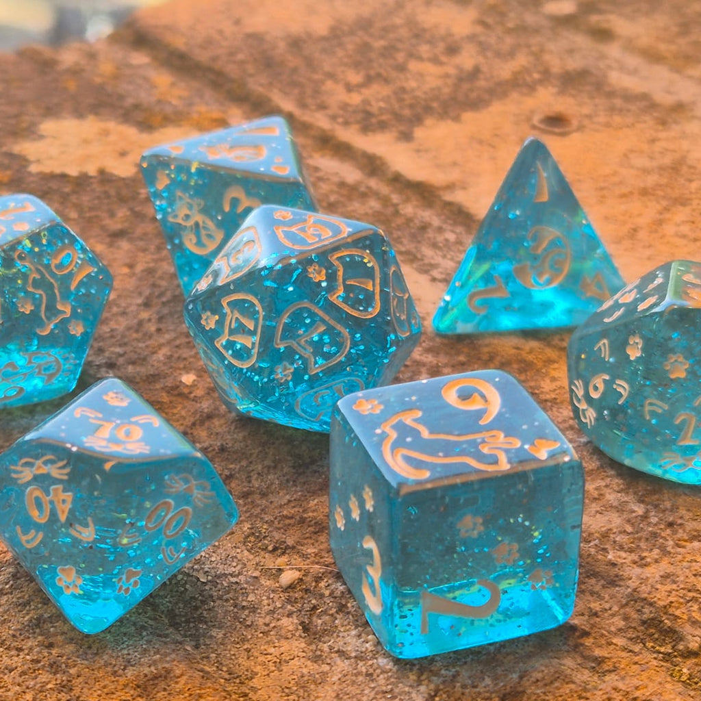 Dice: Celestial Cats – Dobbelstenenset