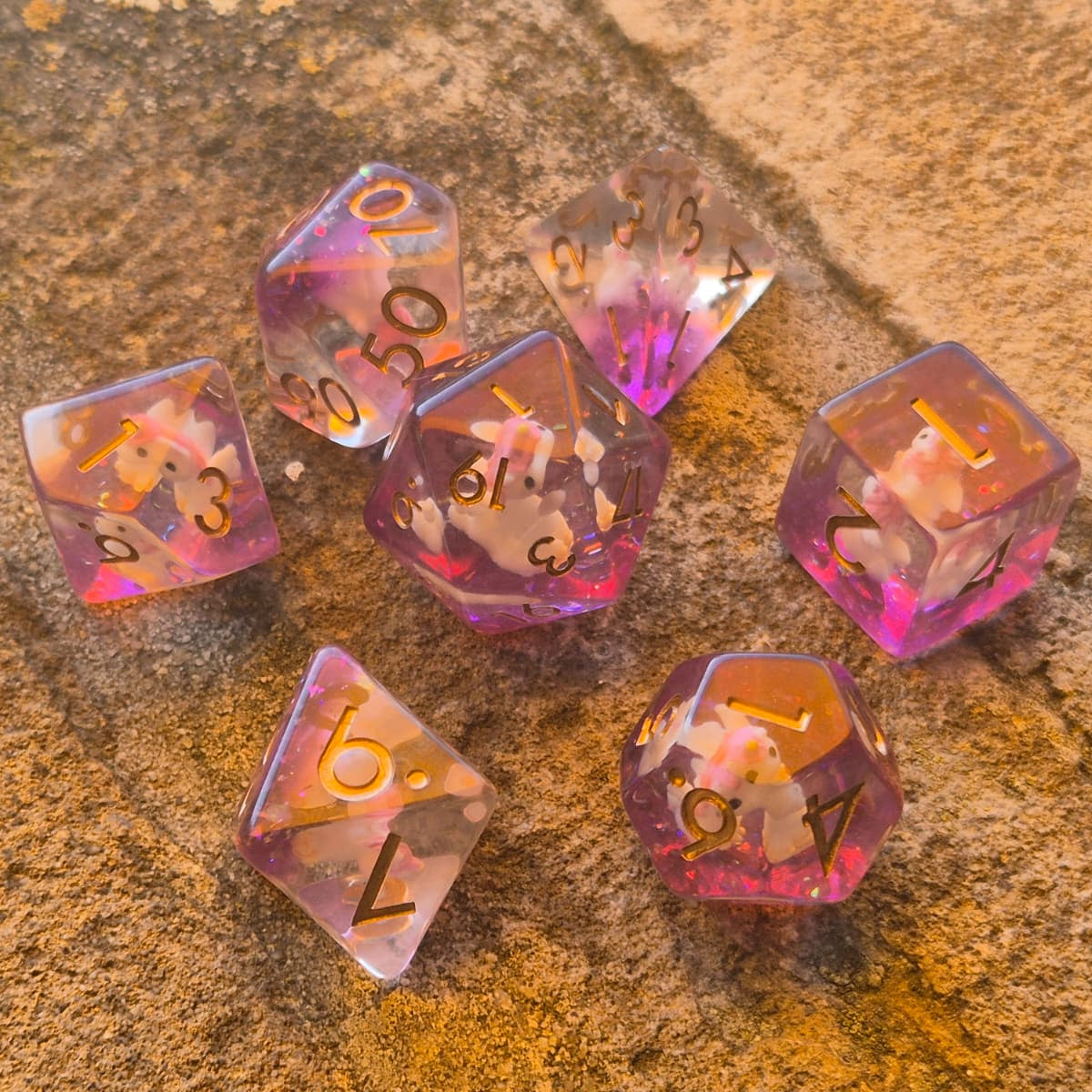 Crit Critters: Uni-que Rolls – Eenhoorns Dobbelstenenset