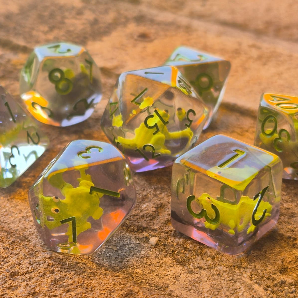 Crit Critters: Ribbit & Roll – Groene Kikkers Dobbelstenenset