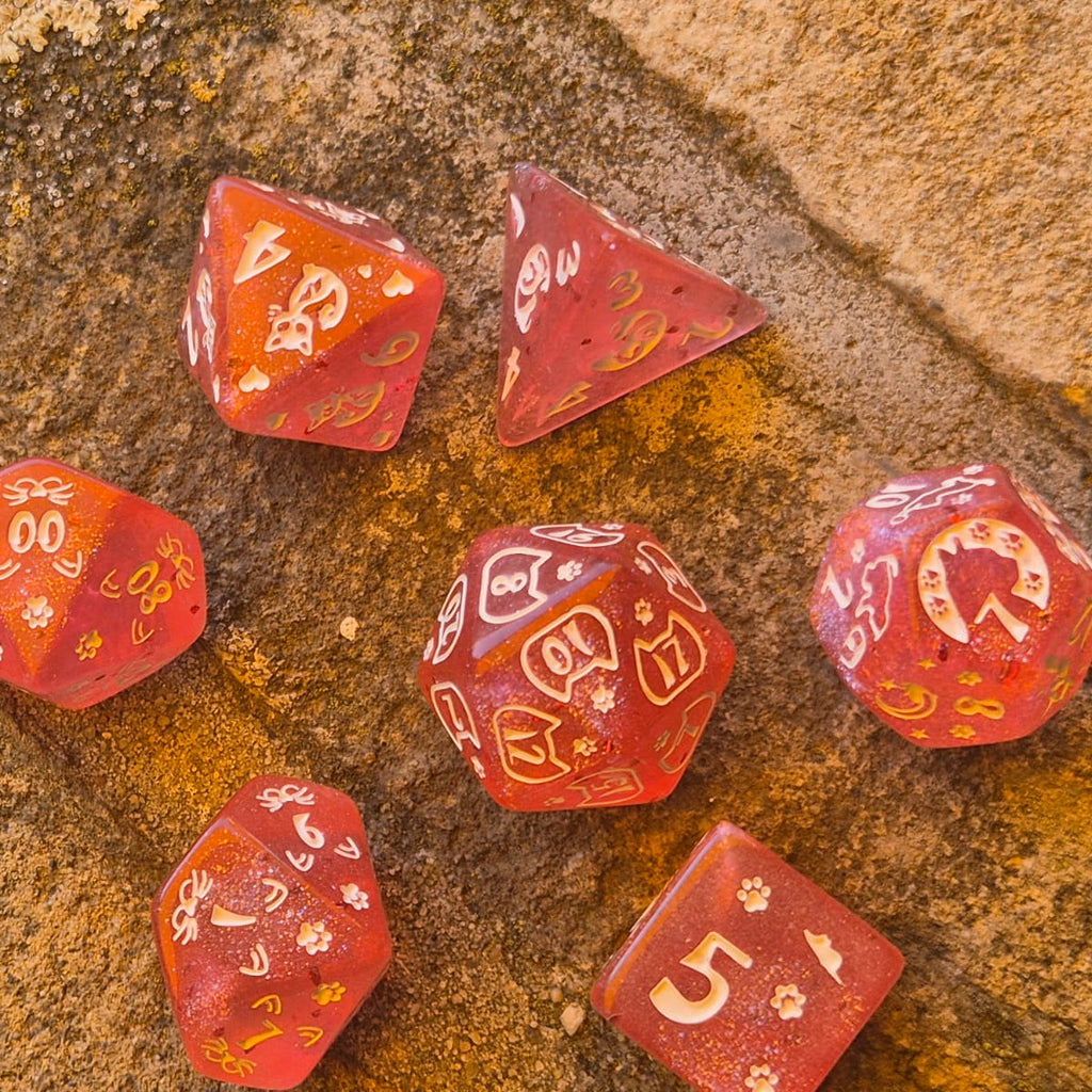 Dice: Ember Cats – Dobbelstenenset