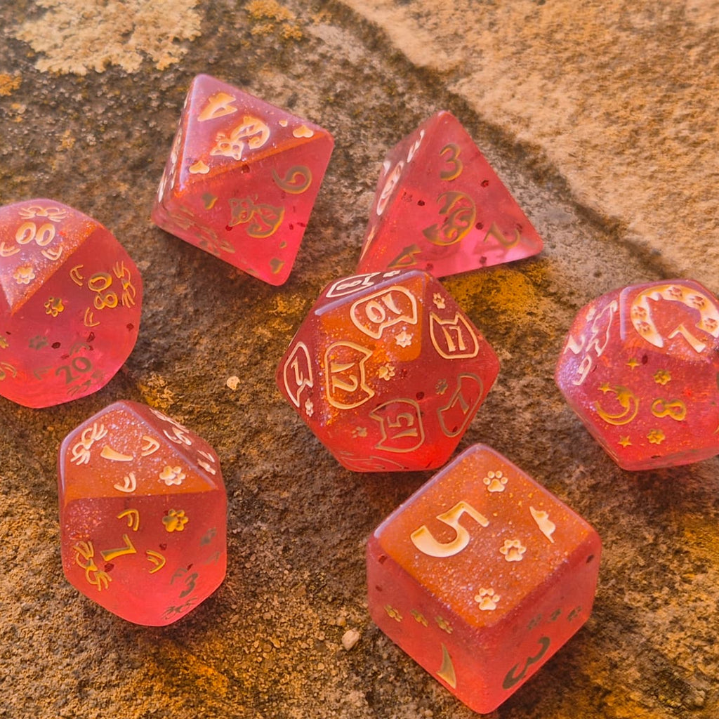 Dice: Ember Cats – Dobbelstenenset