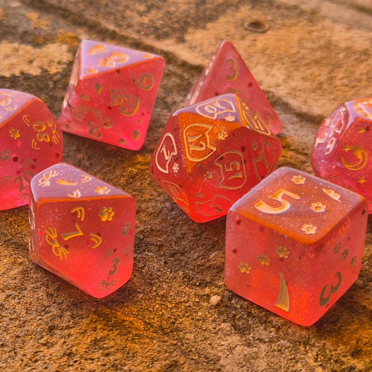 Dice: Ember Cats – Dobbelstenenset