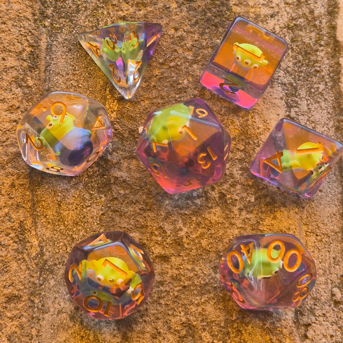 Crit Critters: Take Me to Your Roller – Alien Dobbelstenenset