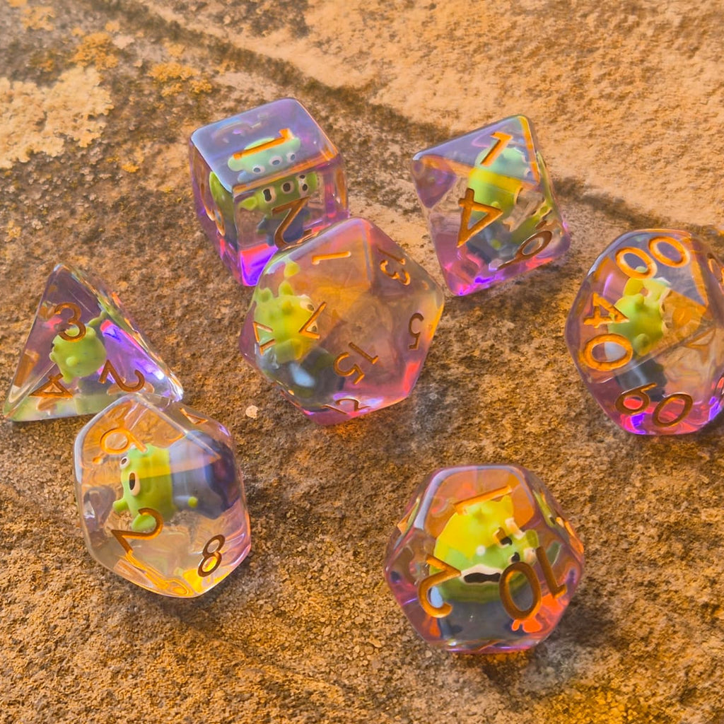 Crit Critters: Take Me to Your Roller – Alien Dobbelstenenset