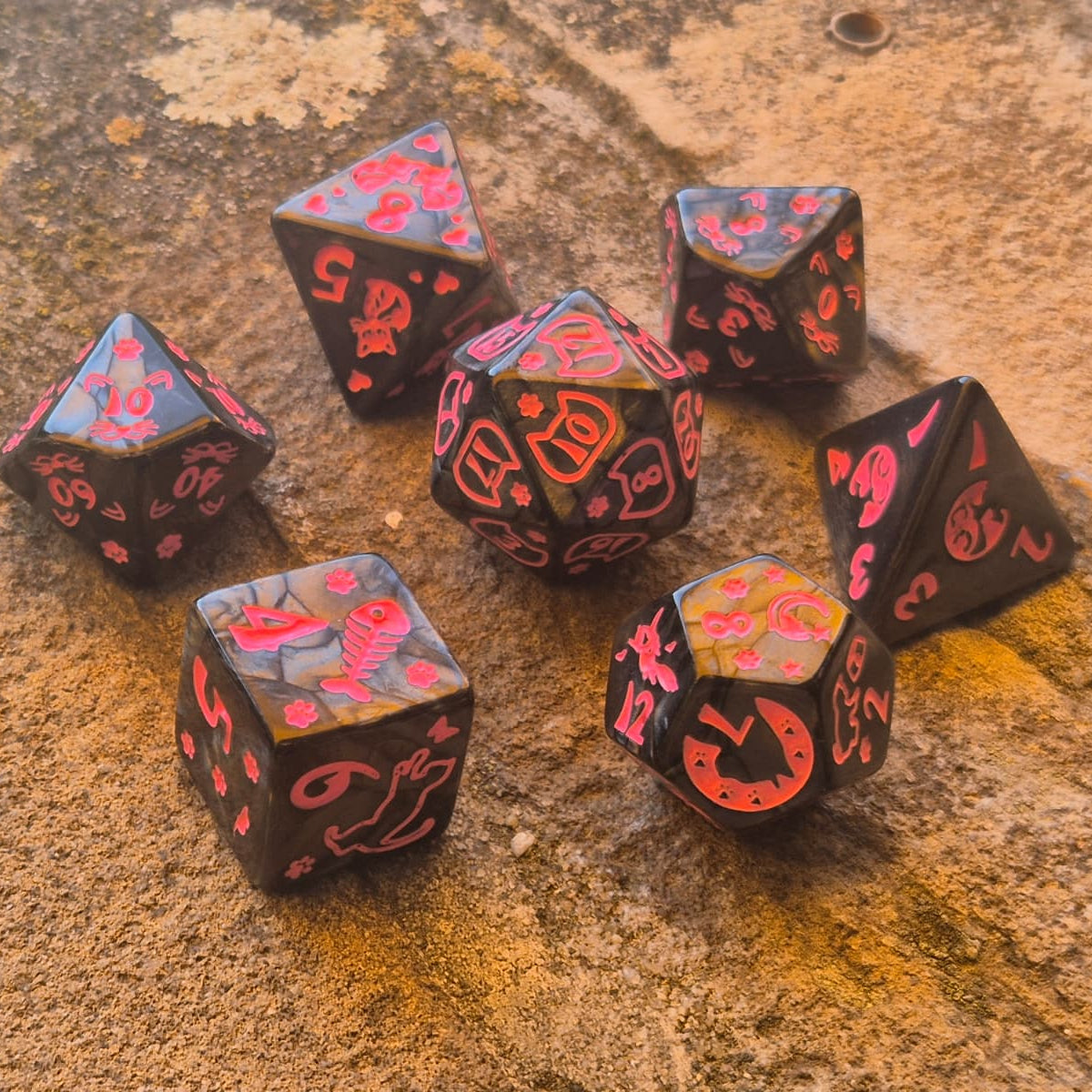 Dice: Shadow Cats – Dobbelstenenset