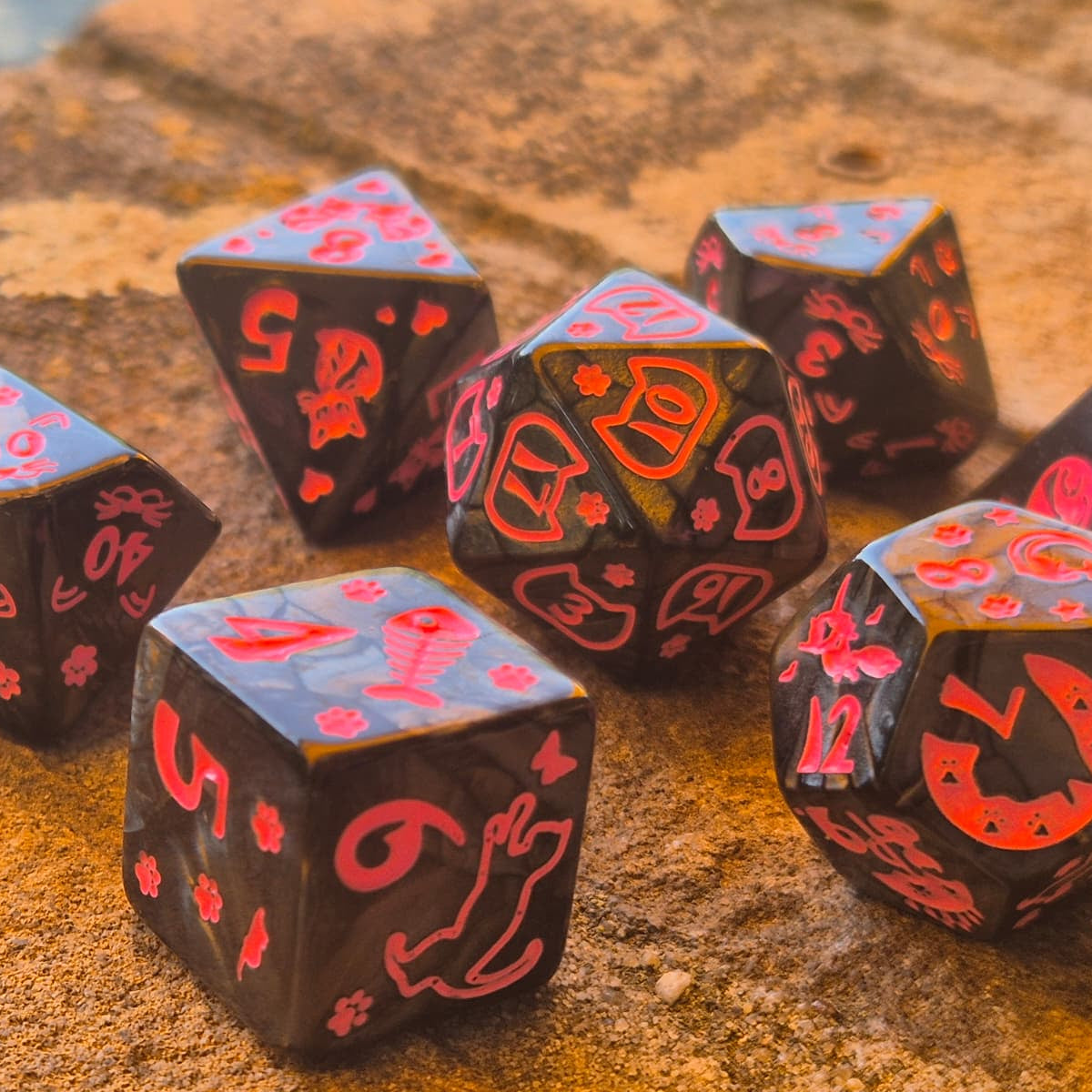 Dice: Shadow Cats – Dobbelstenenset
